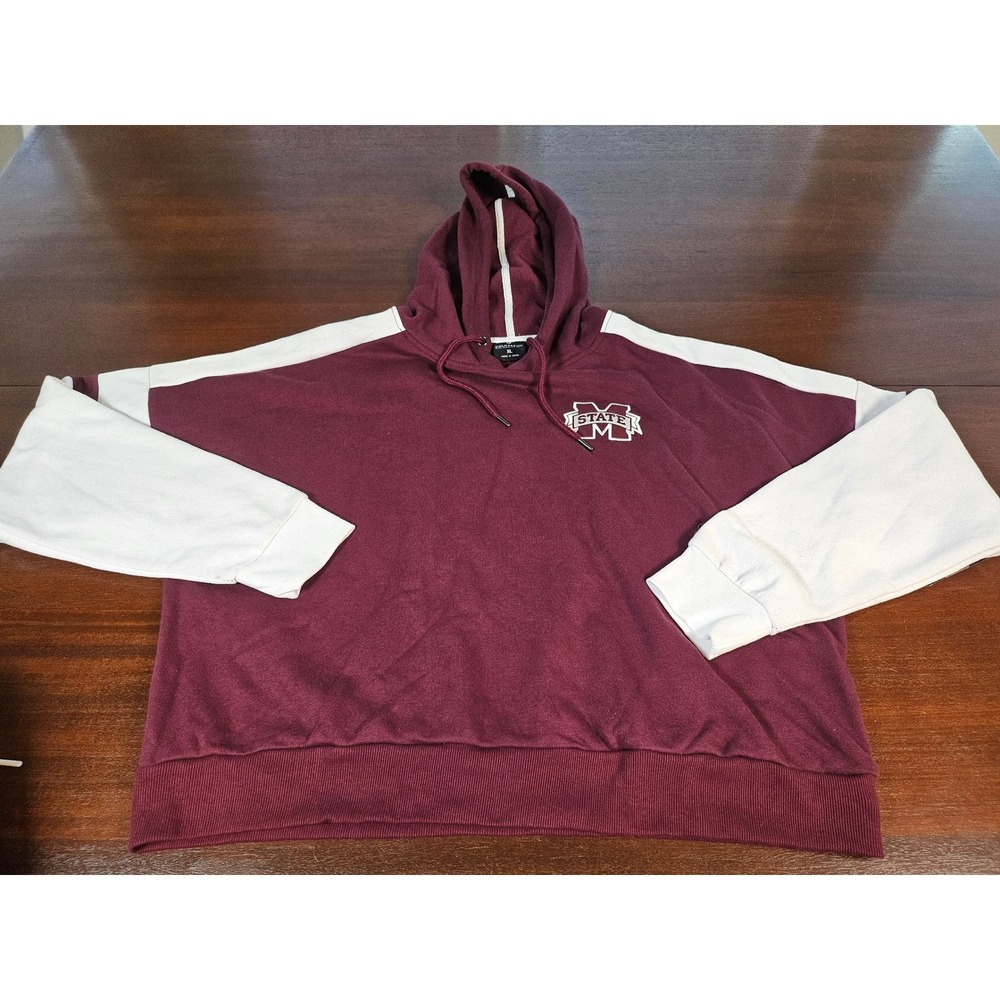 Colosseum Mississippi State Bulldogs Women XL Maroon Colorblock Hoodie ACFH30381